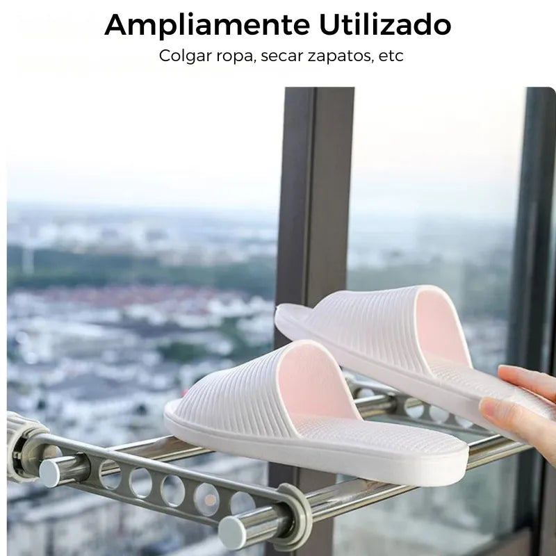 Porta Ganchos Para Ropa Ajustable Ventanas Y Puertas Practic - Novara