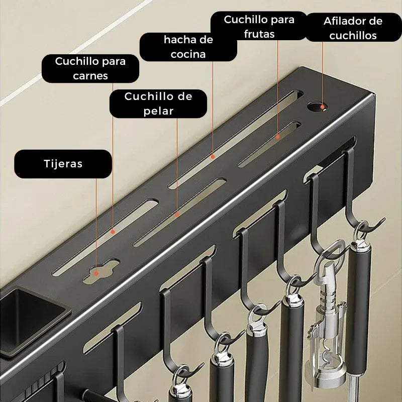 Soporte Metálico De Utensilios Cocina - Novara