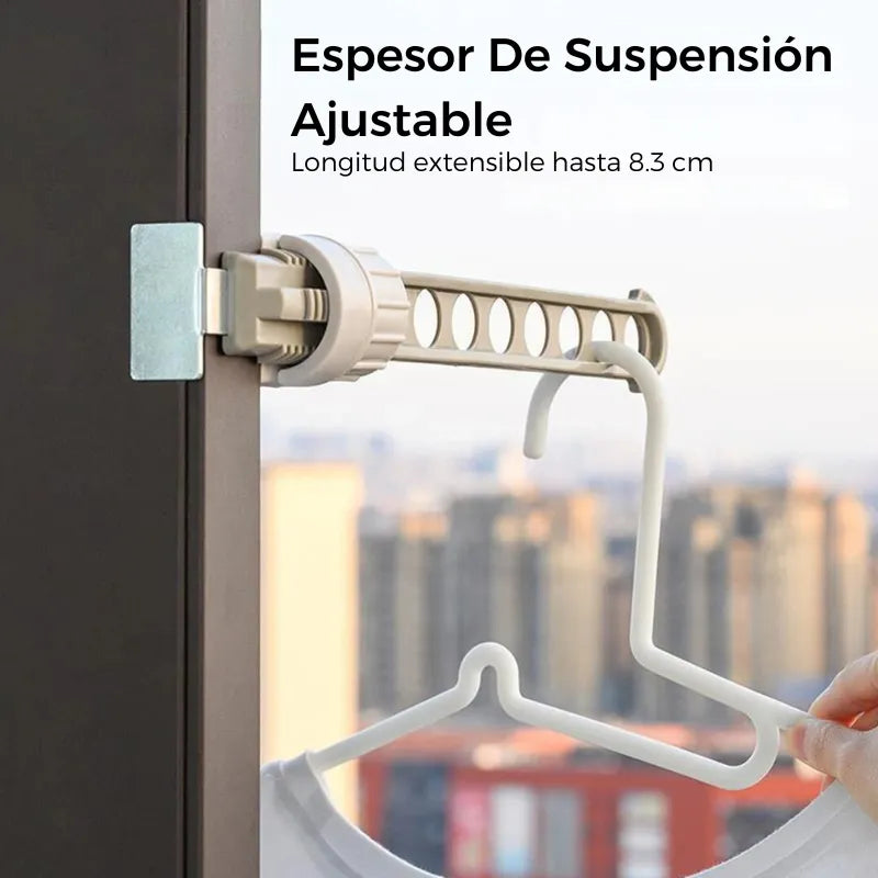 Porta Ganchos Para Ropa Ajustable Ventanas Y Puertas Practic - Novara