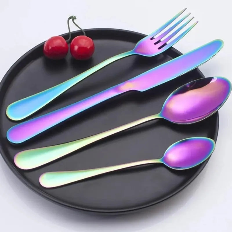 Juego de Cubiertos de Cocina Premium Set 24 Piezas - Colorido - Novara