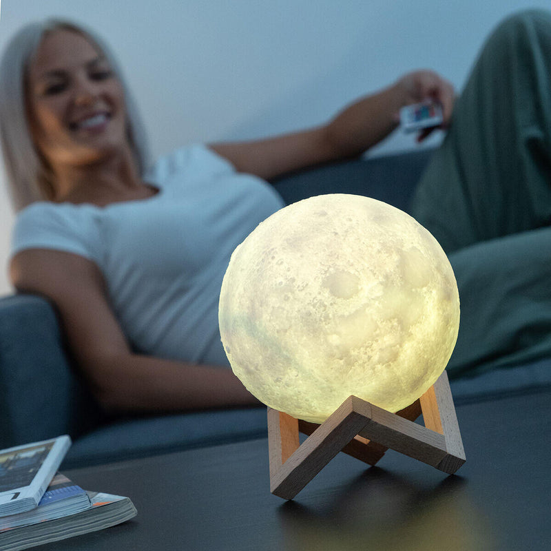 Lámpara LED Luna 3D Recargable