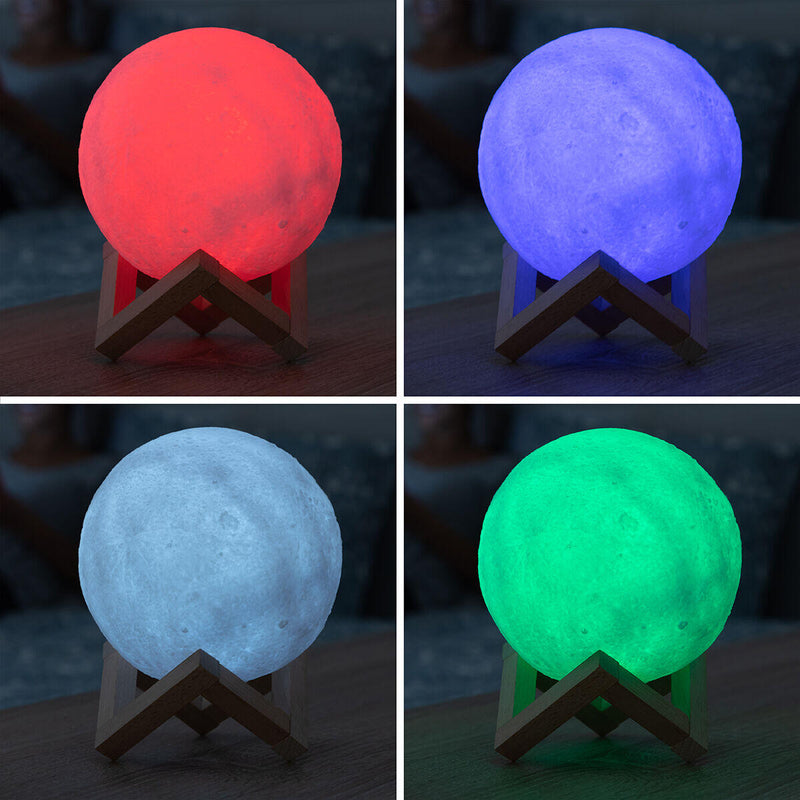Lámpara LED Luna 3D Recargable