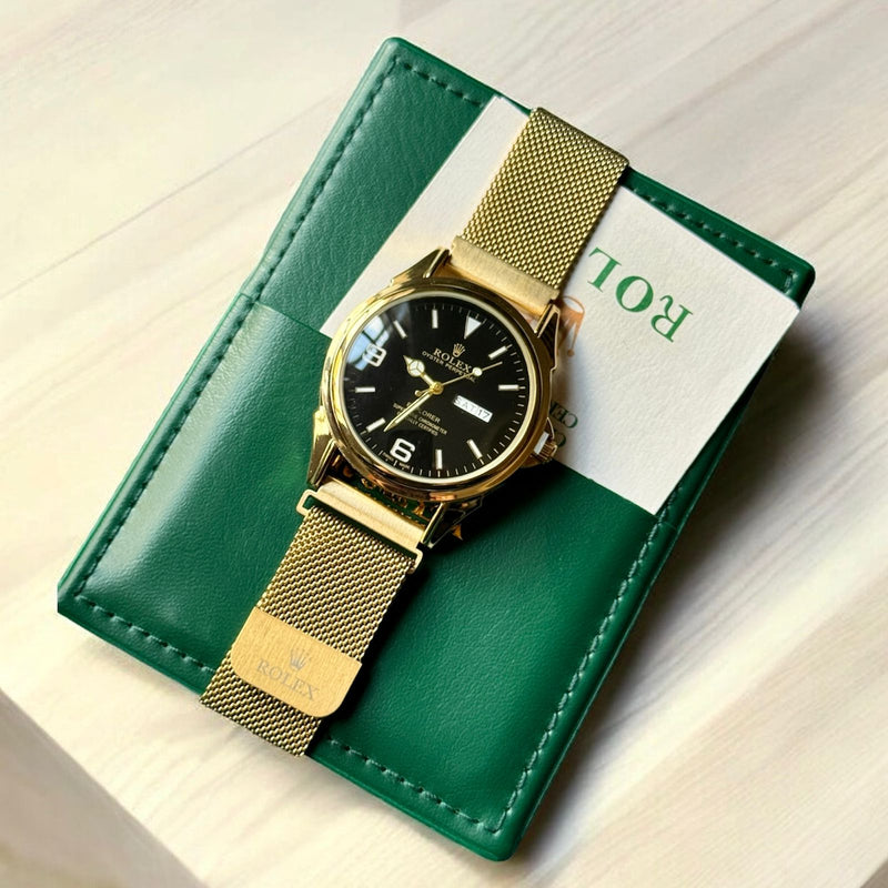 Reloj Rolex con malla y calendario doble - Novara