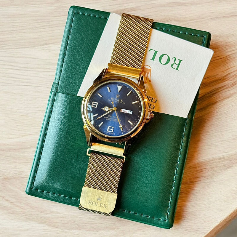 Reloj Rolex con malla y calendario doble - Novara