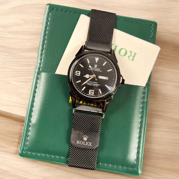 Reloj Rolex con malla y calendario doble - Novara